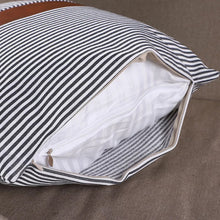 Pillow Covers, leather & cotton Cushion Covers (16 × 16 Inch / 1 Pair / 2 Pc)