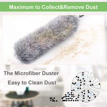 Microfiber Dusters for Cleaning 100 inches Extendable Handle Pole