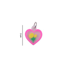 Cute Heart Flower Design Bag Charm Keychain Set (10 Pc)