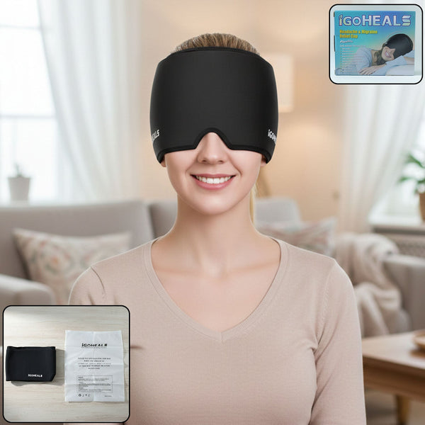 Hot cold therapy headache relief cap