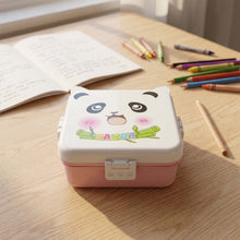Panda Design Kids Lunch Box with Separate Compartments (1Set)